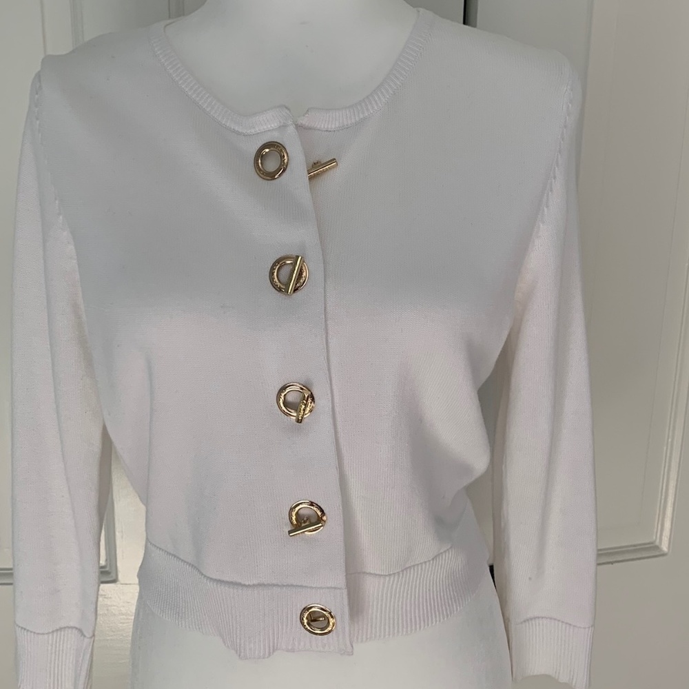 Calvin Klein White Shrug Sweater Cardigan